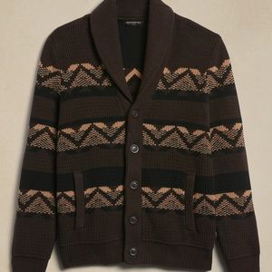 New Banana Republic Patterned Shawl Cardigan